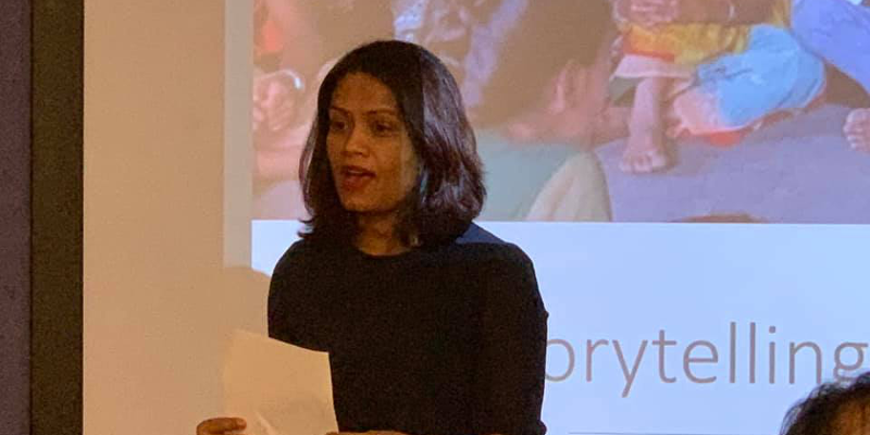Dr Priya Paudyal presenting at an event