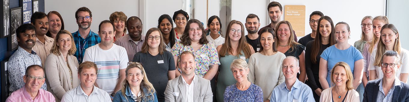 A group photo showing the haematology research group from BSMS and the University of Sussex