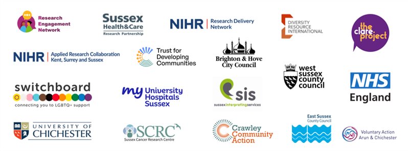 A montage of different logos showing who is part of the Sussex REN
