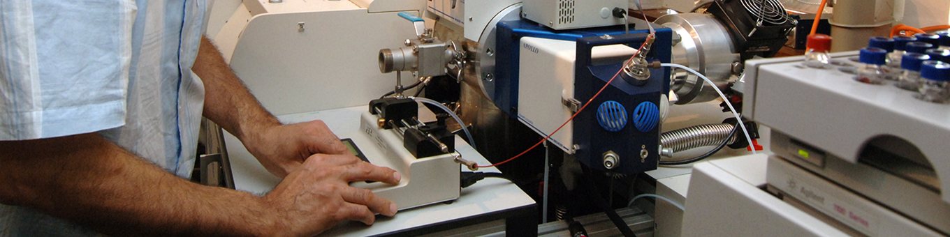 Man using lab equipment