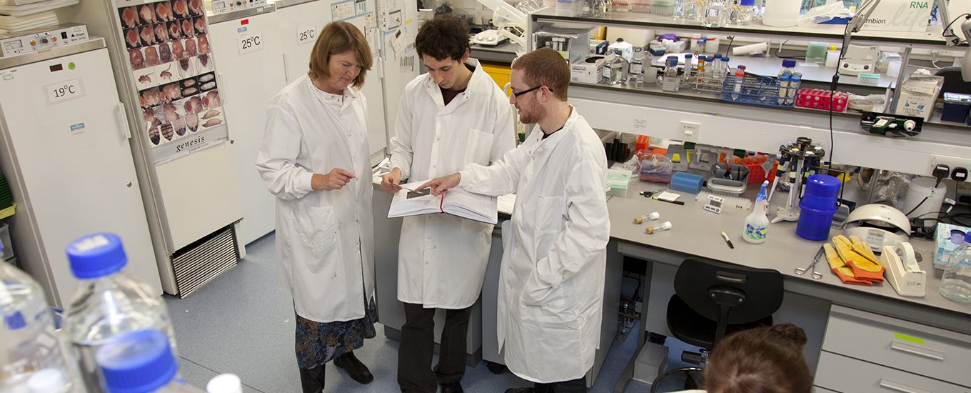 lab Sarah Newbury and researchers