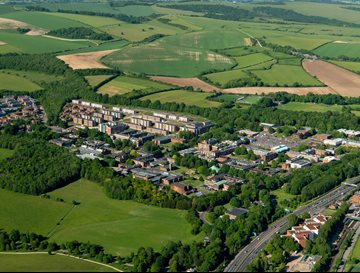 Ariel Shot Falmer with buildings and fields in view