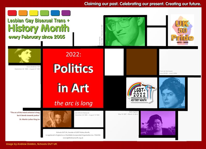LGBTQ+ History Month 2022-Politics-In-Art-collage of images