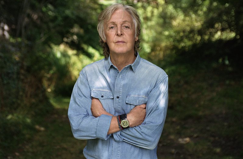 A photo of Sir Paul McCartney pictured outside. © Mary McCartney