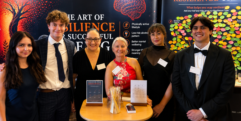 A group of staff and students at the Royal Society summer exhibition 2026