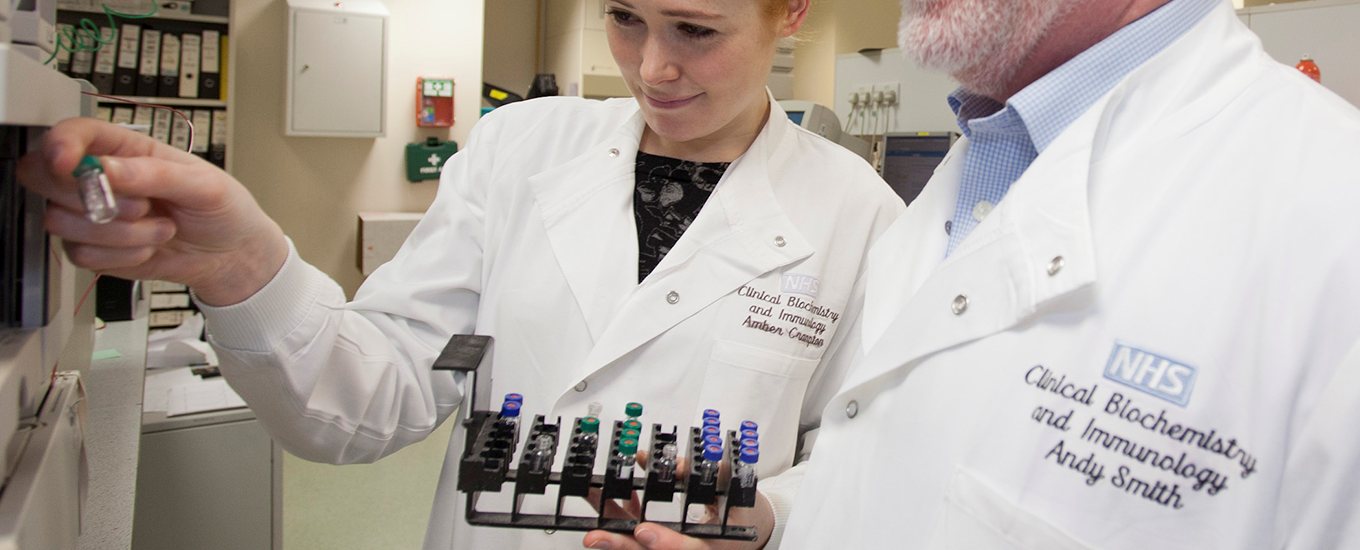 students in a lab