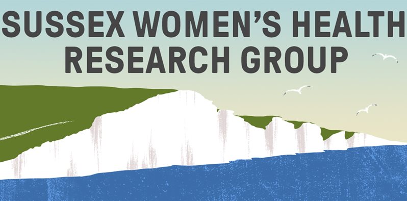 A graphic logo for the Sussex Women's Health Research Group