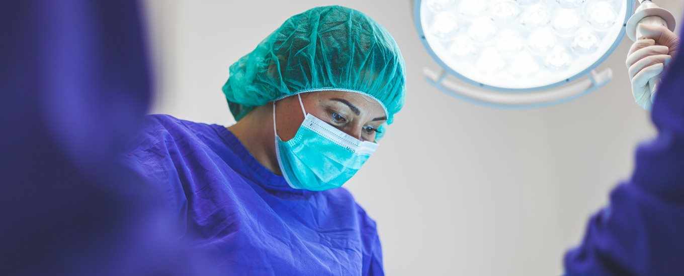 surgeon in an operating theatre