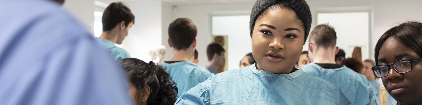 students in dissection theatre