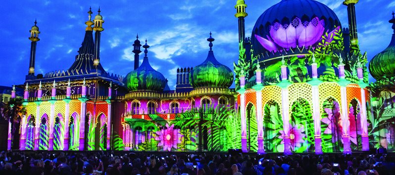 An outdoor concert at the Brighton Pavilion