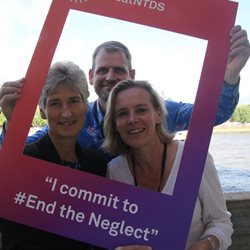 Three members of the Global Health team from BSMS at an NTD event in June 2022