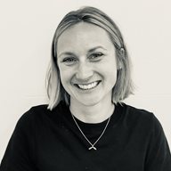 A black and white photo of Rebecca Winter