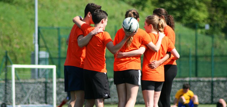 BSMS students playing football