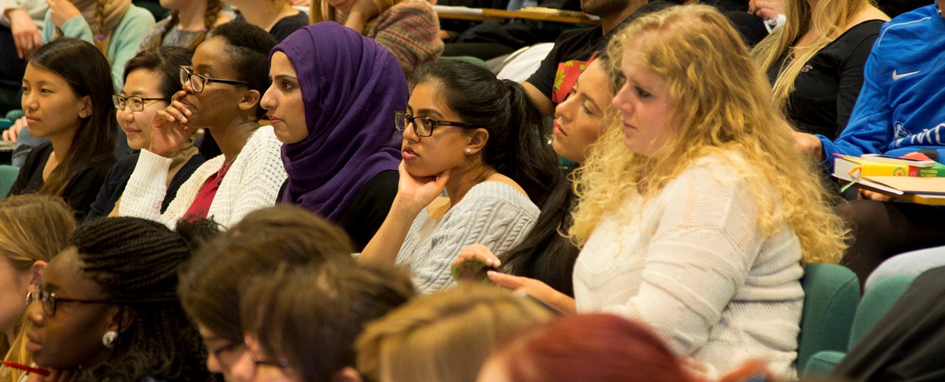 Female students in lecture