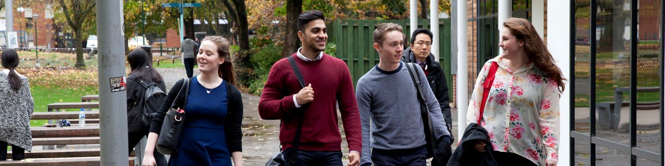 students walking